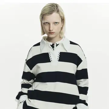 bibiy. FRANCINE RUGBY TOP F/NAVY 정품