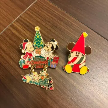 크리스마스 핀 배지 2개 세트