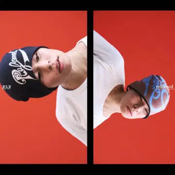 FAF x reformed 리버서블 로고 자수 니트 모자 비니
