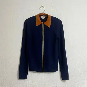 00s J.Crew 집업 니트 레어 컬러 네이비 오렌지