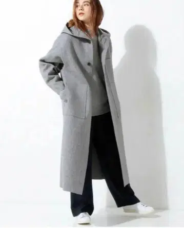 [ 새상품급 ] HYKE MELTON HOODED WORK COAT