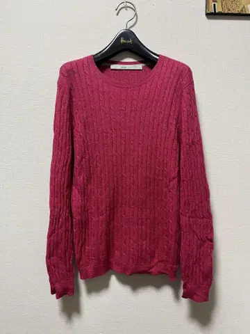 플래티넘 메이메이의 예쁜 로즈 핑크 케이블 니트