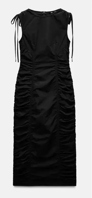 택 포함 새상품 ZARA 드레이프 나일론 원피스