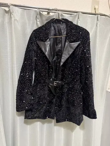 SHEIN 새상품! 스팽글 포함 블랙 테일러드 자켓