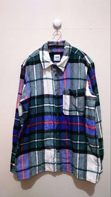 ZARA 자라 체크 플란넬 셔츠 L