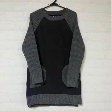 T.H COMPANY 따뜻한 튜닉 긴팔 그레이/블랙