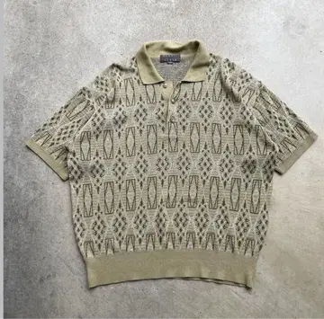 (구제 의류) 90s 리브 총무늬 셔츠 짧은 기장 cityboy