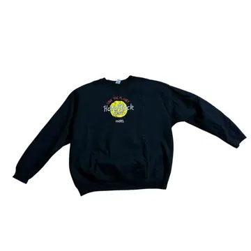 하드 록 트레이닝복 블랙 하드 록 구제 의류 XL 맨투맨