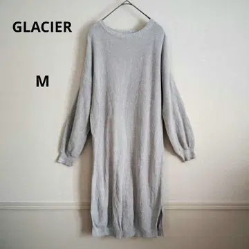 GLACIER 그라시아 면 100% 긴팔 니트 원피스 그레이 M