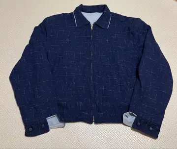 50s 개버 재킷  패턴 카스리 아토믹 패턴 레이온 개버 재킷