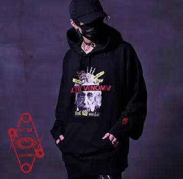 Oz 오즈 알터 베놈 프린트 후드티