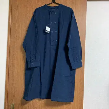 네이비 긴팔 원피스 버튼 포함