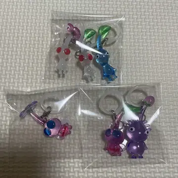 피크민 메지루시 액세서리 깃털 화이트 보라색 파랑