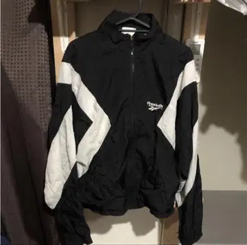 Reebok 90s 빈티지 나일론 자켓 블랙/화이트