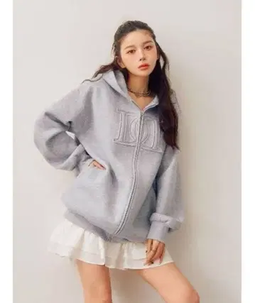 Darich 다리치 아플리케 DD 로고 후드티 GRY 그레이