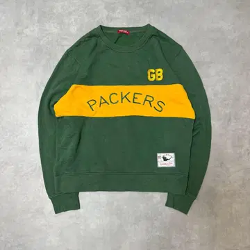 NFL 그린베이 패커스 구제 의류 맨투맨 풀오버 자수 로고 그린/C60