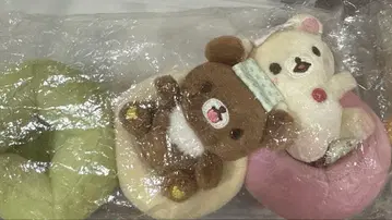 리락쿠마 경단 목욕 코리락쿠마 차이로이코구마 고양이 고양이 목욕