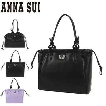 [ 한 번만 사용 ] ANNA SUI 버터플라이 복조리 블랙 백 블랙