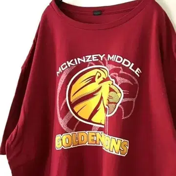 골든 라이온즈 MICKINZE 티셔츠 레드 빨간색 구제 의류