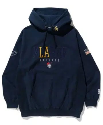 [ 미사용 ] XLARGE 후드티 네이비