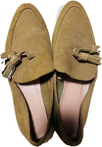 ZARAwoman/브라운 스웨이드 태슬 로퍼