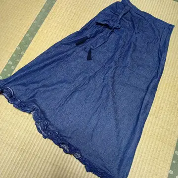 카네코 이사오 택시 업 리본 포함 소프트 데님 스커트