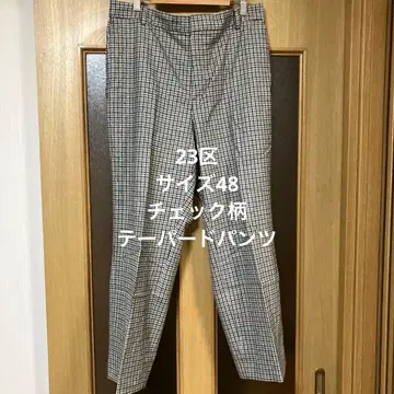 새상품급 23구 체크 무늬 캐주얼 팬츠 48