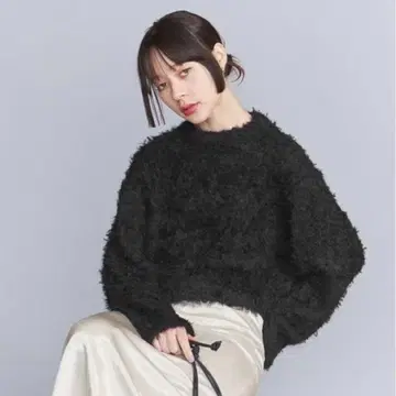 BEAUTY&YOUTH 튤 테이프 니트 풀오버