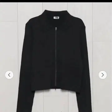 H 리브 지퍼 가디건