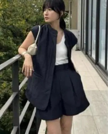 CLANE PADDED MESH VEST 네이비