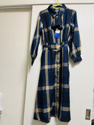 새상품 OLIVE des OLIVE 체크 무늬 셔츠 원피스