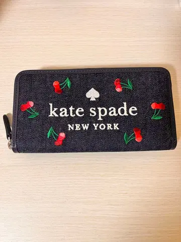 kate spade 자수 장지갑 다크 데님