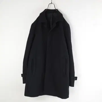 G9892*나카노 히로미치 울 스텐카라 코트 블랙 L