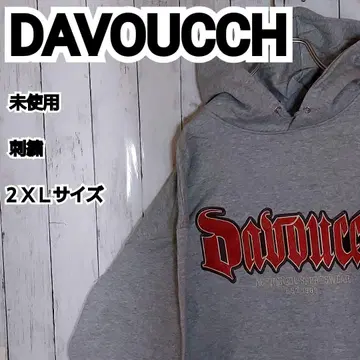 [ DAVOUCCI ] 미사용 다보치 자수 후드티 후디 2XL 그레이