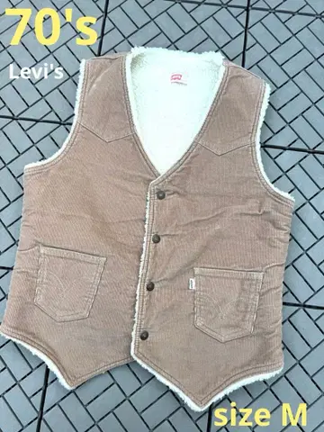 70s 레어 리바이스 데님 보아 베스트 코듀로이