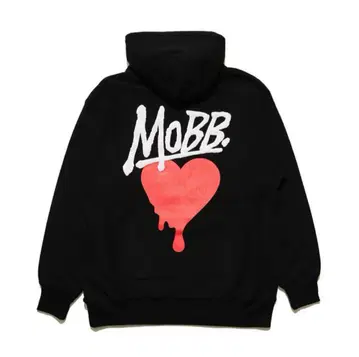 MoBB. 백 프린트 후드티 블랙