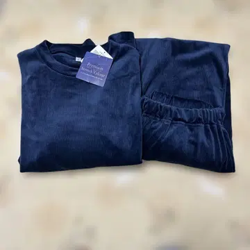 프리미엄 스트레치 벨루어 룸웨어 M 사이즈 네이비