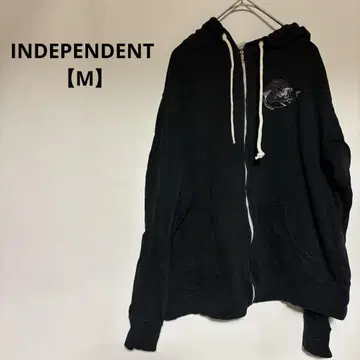 1점만 INDEPENDENT [ M ] 블랙 후드 부착 후드티 얇은 소재