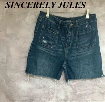 새상품급 SINCERELY JULES 데님 숏팬츠 13/31 가공