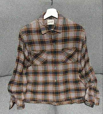 60s NATIONAL SHIRT SHOPS 체크 오픈 셔츠