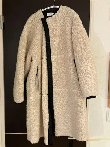 hyke 보아 롱 코트 크림색 size 2
