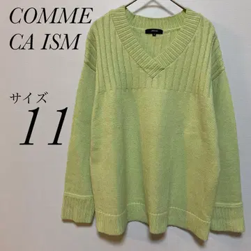 컴시즘 COMME CA ISM 사이즈 11 V넥 니트 그린 계열