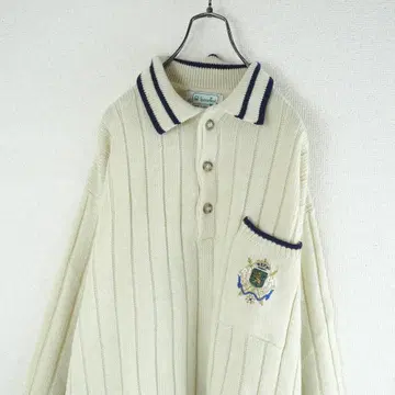 G9963*benetton 베네통 니트 스웨터 셔츠 베이지 46