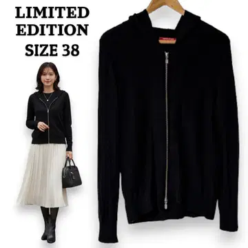 [캐시미어 100%] LIMITED EDITION 지퍼 후드티 블랙 38