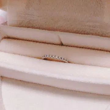 반돔 아오야마 반지 플라티나 다이아몬드 하프 이터니티