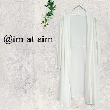 1895 @im at aim 롱 가디건 가운 볼레로 겉옷 화이트