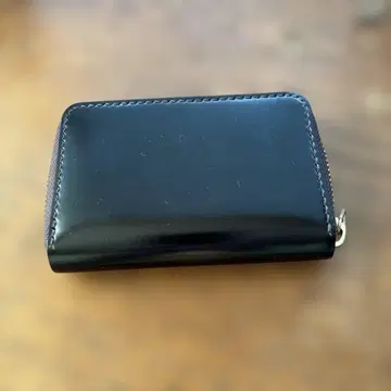 지퍼 동전 지갑 레델오가와 코도반 블랙 블랙 손바느질 지갑