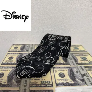 디즈니 미키 올 패턴 넥타이 빈티지 디즈니