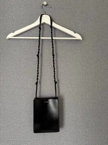 질 샌더 블랙 가죽 숄더백