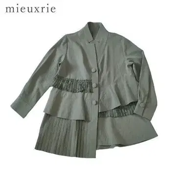 컨디션 최상 mieuxrie 비대칭 플리츠 디자인 자켓 M